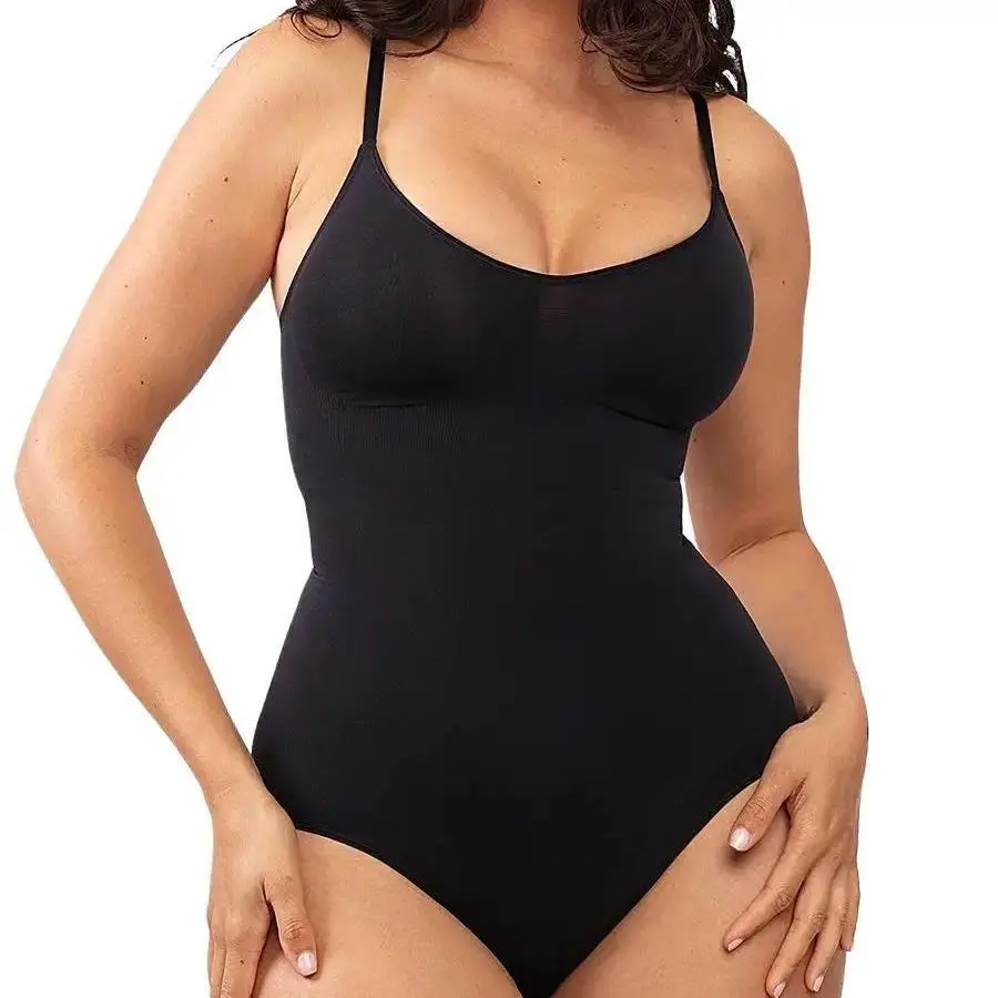 Seamless Comfort Tummy Control Bodysuit for Women, Full Body Shapewear With Crotch Hook-and-Eye Closure Design