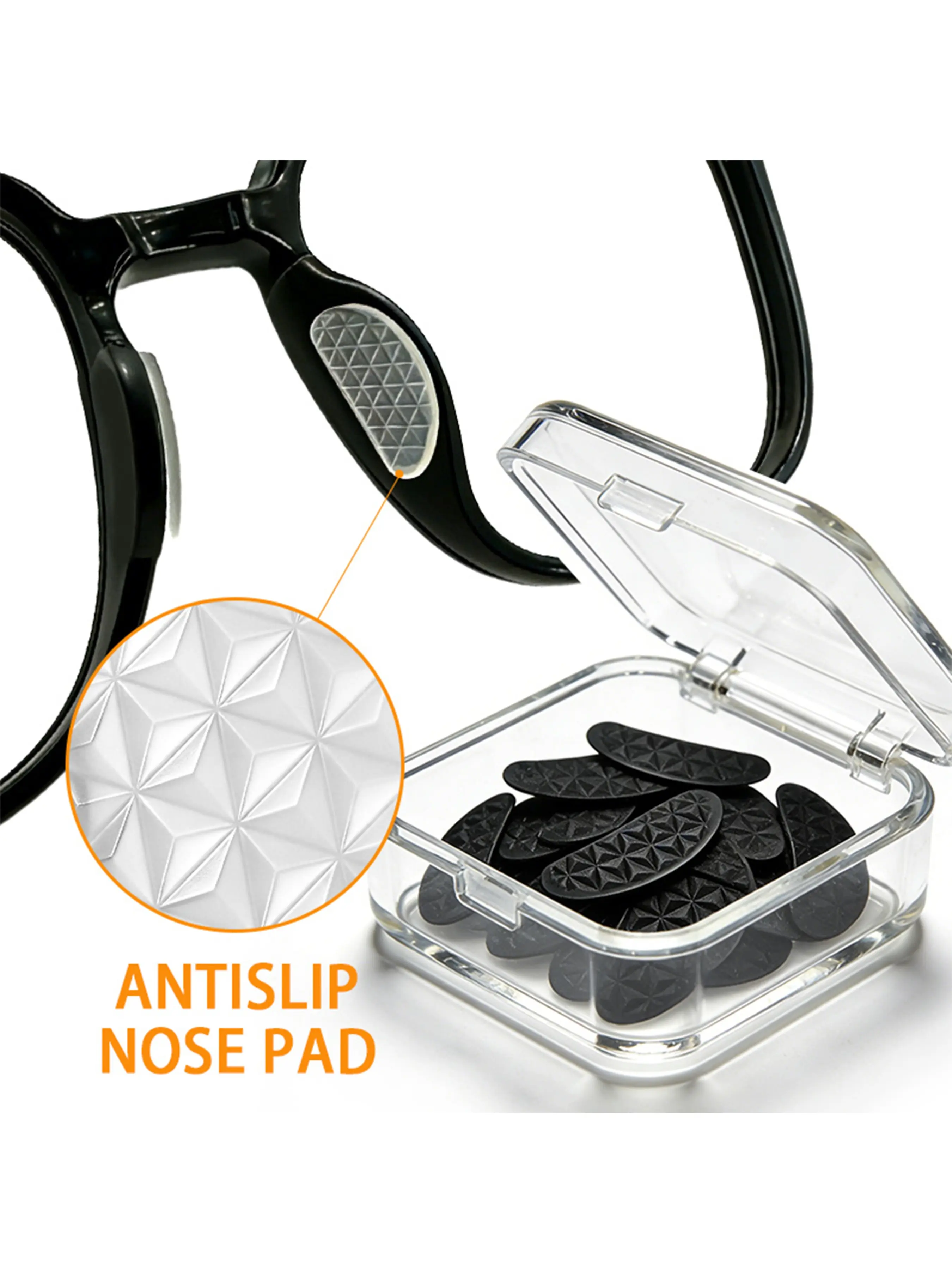 10 Pairs/20 Pieces Anti-Slip Eyeglass Nose Pads, Silicone Nose Pads For Eyeglasses, Silicone Nose Bridge Stickers, Sunglasses Accessories, Prevents Falling Off, Lizard Design