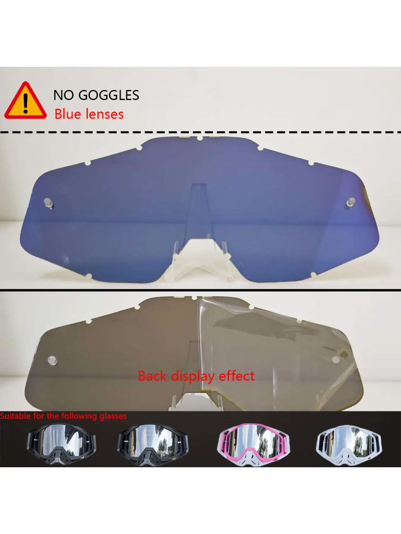 Multi‑color Spare Replacement Lenses for Cycling Sunglasses, Fit for Frames With Nose Pads, Wind Dust Sand Resistance for Outdoor Activities, Universal for Cycling, Off‑Road,  Replacement Lens for Sand Blocking And Personal Appearance Decoration
