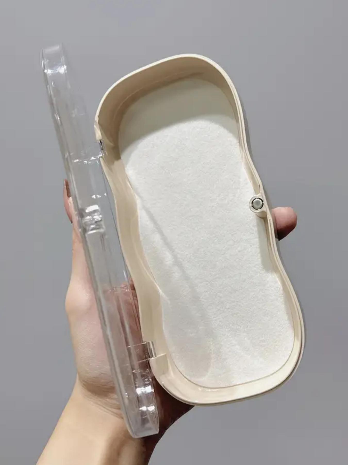 Heart & Bow Pattern Magnetic Glasses Case, Portable Sunglasses Case, Fashion Eyewear Accessories for Women & Men, Portable Sunglasses Organizer