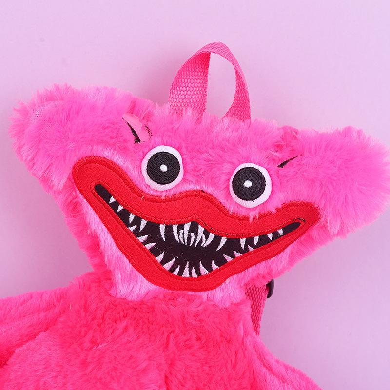 Poppy Playtime Huggy Wuggy Backpack Plush Toy Soft Stuffed Animal Bag Horror Game Gift for Kids Fans