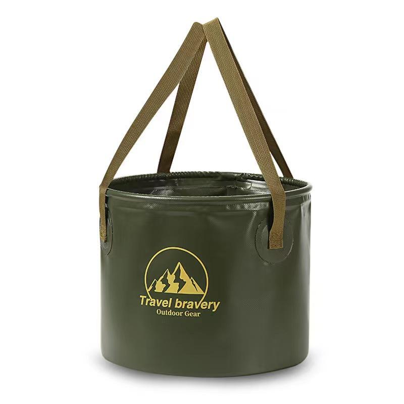 Outdoor camping folding bucket Multifunctional large-capacity portable fishing bucket Storage retractable car storage bucket
