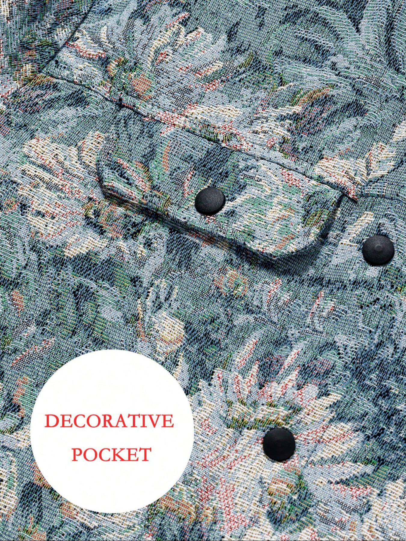 Men's Jacquard Shirt Pants Set, Spring Summer Family Gathering, Casual Daily Wear, Comfortable Fabric, Stylish Design