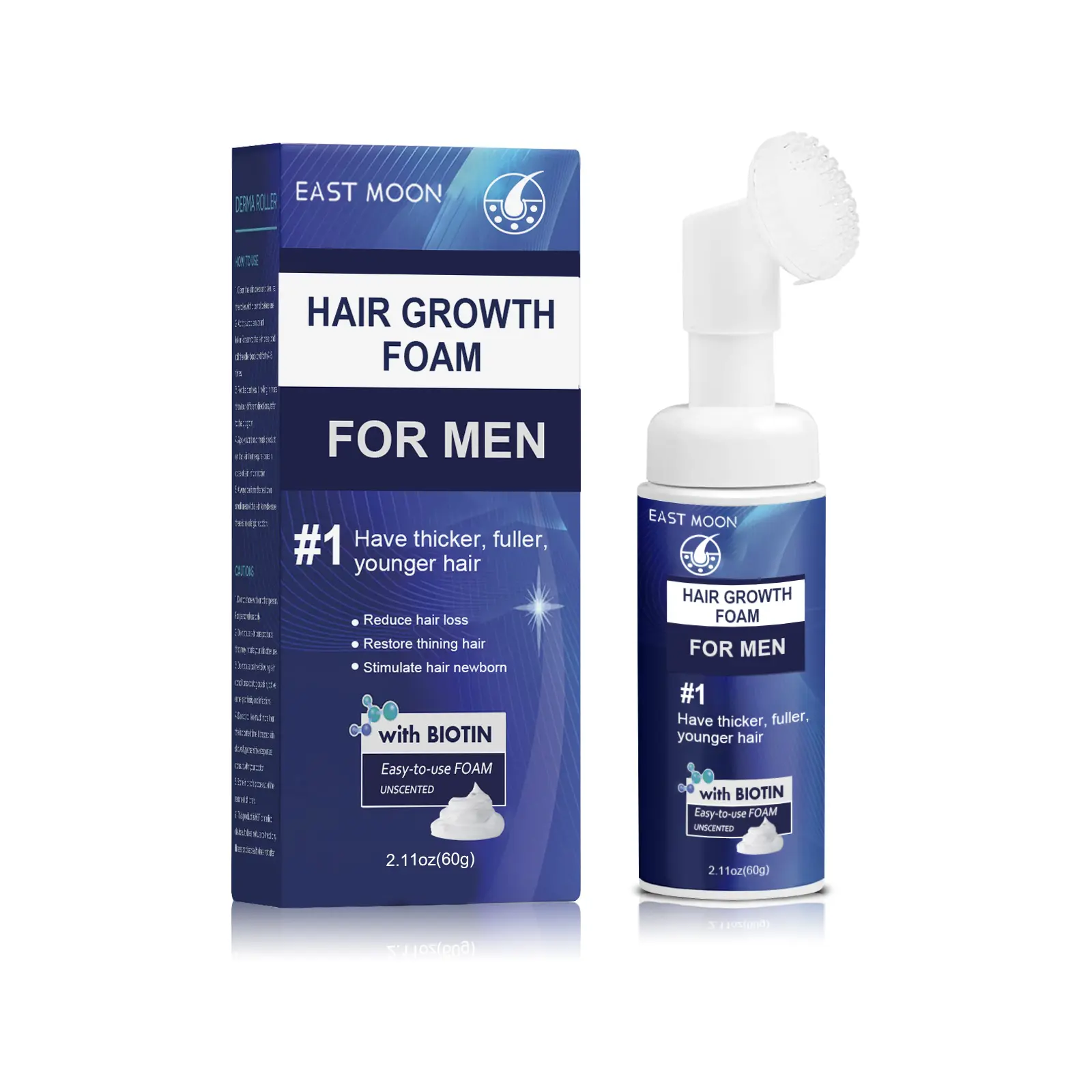 Men's Volumizing Hair Mousse with Castor Oil, Styling Product to Boost Fullness and Support Root Strength, Beauty Products, Boosts Fullness, Hair Products, Strengthening