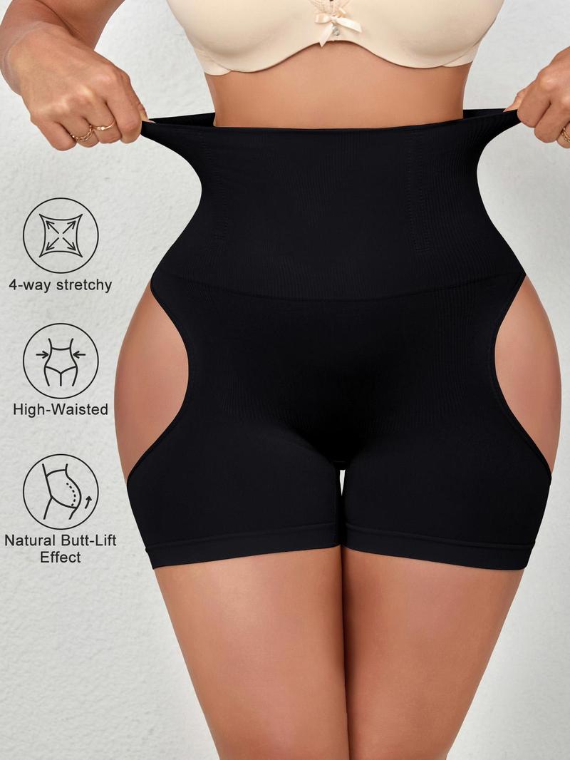 Women's Solid High Waist Shapewear Shorts, Tummy Control Butt Lifting Shapewear Bottoms, Ladies Shapewear for All Seasons, Womenswear, Underwear