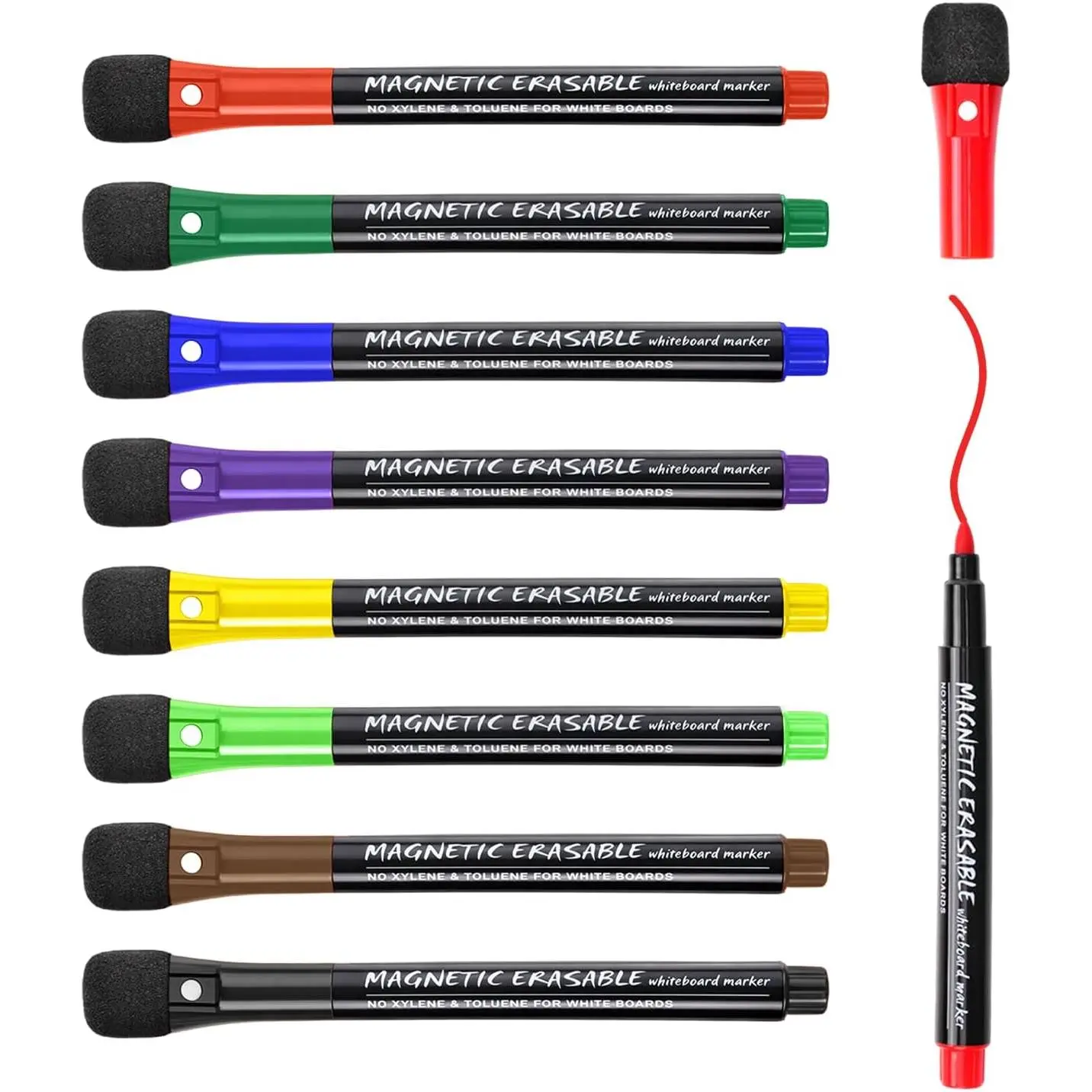 Dry Erase Markers Fine Tip, 8 Colors  Fine Point White Board Markers with Eraser Cap Low Odor Thin Dry Erase Markers for School Classroom Office  Teacher  Haves