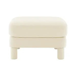 ARCH Lucas Ottoman Polyester Beige Footrest Stool for Living Room Bedroom Nursery Accent Furniture with Plush Upholstered Seat Padded Foot Stool Compact Design Easy Assembly, Home Furniture and Household Product Search Terms for US Online Shopping