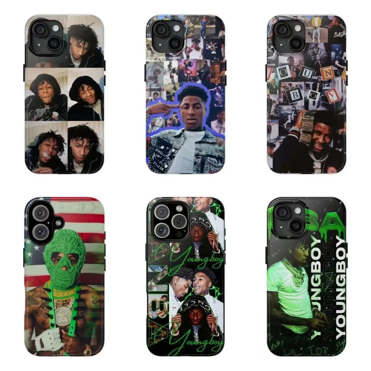 Rapper Y0ungBoy Hip-Hop Aesthetic Shockproof Custom Casing - Smartphone Protector Accessory with Impact Resistance, Compatible with iPhone 17 Promax 16 15 14 13 12 11 and for Samsung S22 S23 S24 S25 S26 Ultra Ideal Gift for Fans