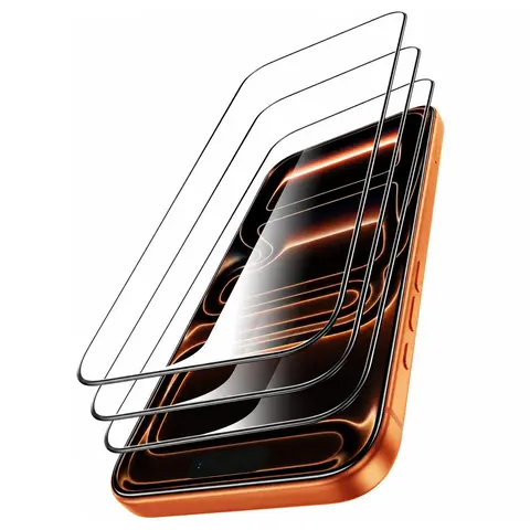 3 Pack Tempered Glass Screen Protector for iPhone 18 Pro Max 17 Pro Max 16E 15 14 13 12 11 X XS Series, HD Clear 9H+ Hardness, Shatterproof, Scratch Resistant, Bubble Free, Case Friendly Protective Film