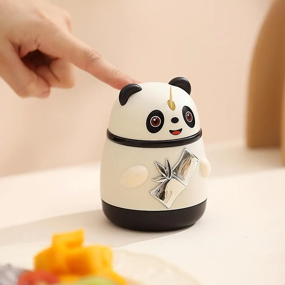 Cute Panda Automatic Toothpick Holder, Pop-Up Dispenser, Creative Cartoon Home Decor, Unique Tableware Accessory, Perfect Gift Idea