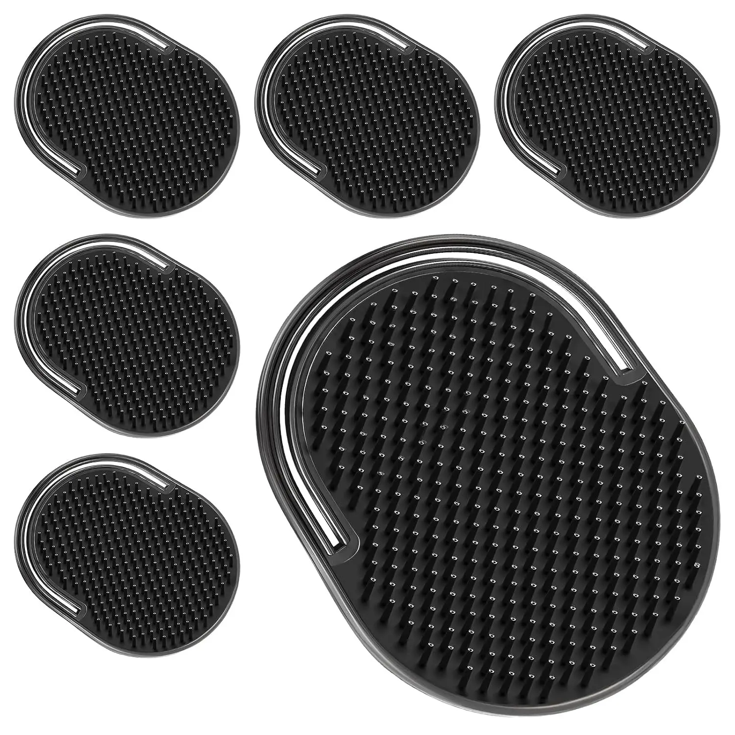6 Pcs Palm Combs for Men, Massager Hair Brush Comb,Shower Comb,pocket brush