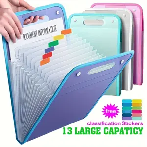 13-Layer Organ Folder - A4 Document Organizer for Schools, Offices, Universities | Multi-Bag Extended File Storage Bag for Exam Papers, Exam Papers, Receipts and Bills, Random Colors