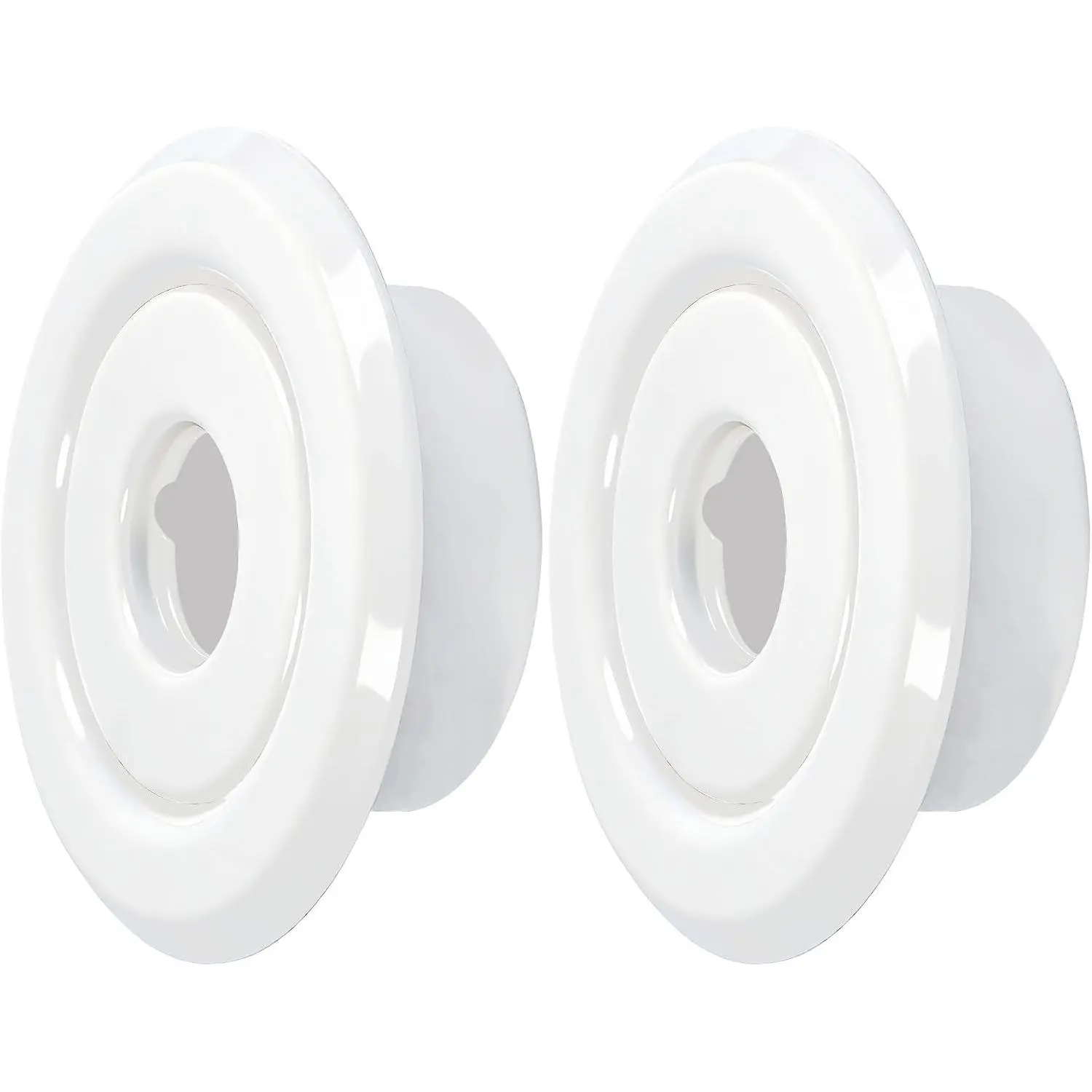 (2 Pack) 1/2" IPS Fire Sprinkler Escutcheons 3/4" Adjustment White | The Separable Two- Escutcheons are Suitable for  1/2" Pendent and Sidewall Sprinkler Heads Cover Plate Trim Ring