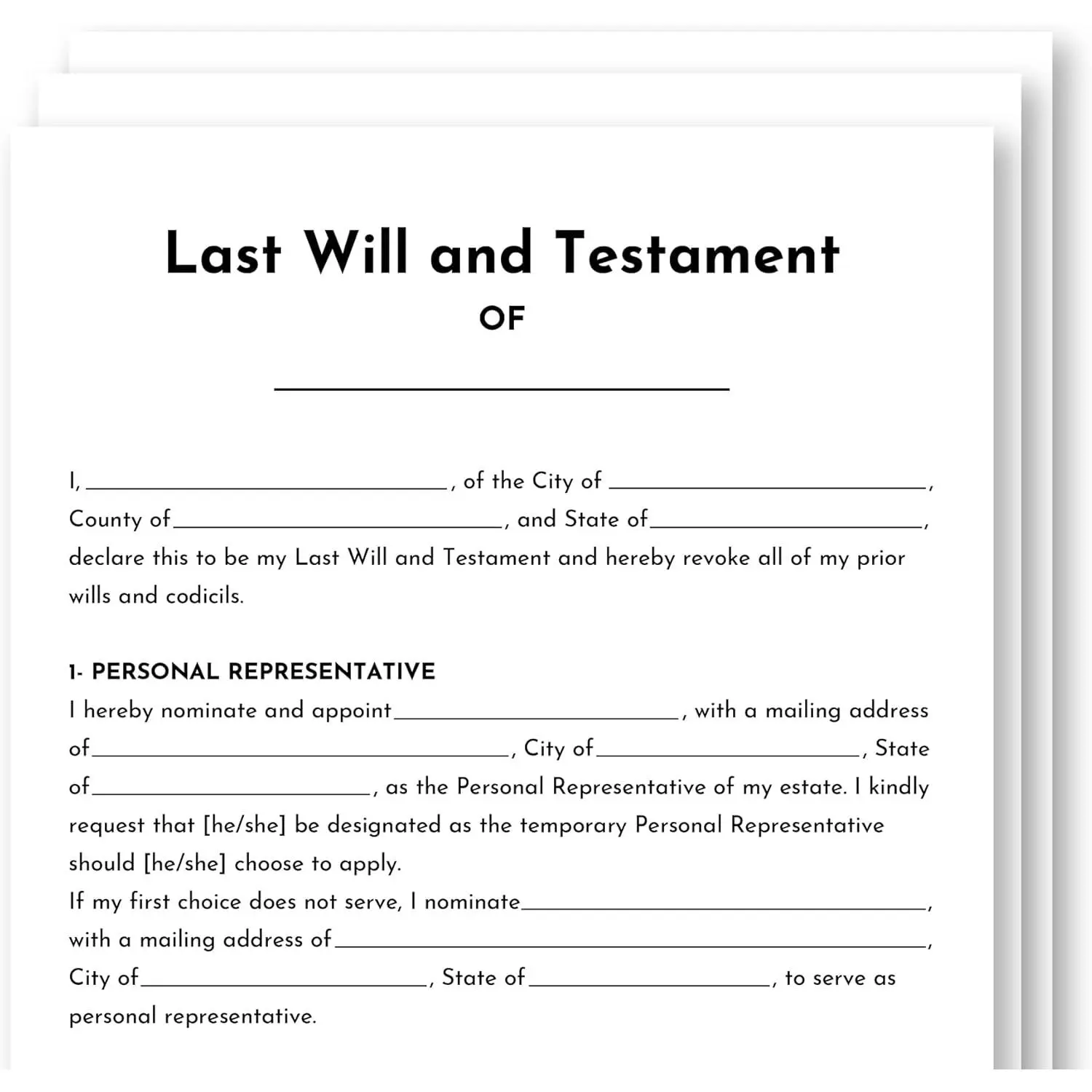 Last Will and Testament Kit 2026 – DIY Will Forms, Pre-Formatted Legal Templates with Sample & Guidance, Estate Planning Forms with Envelopes