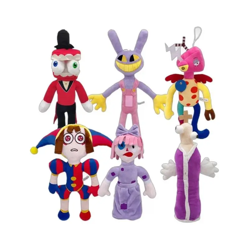 25-45cm The Amazing Pomni Gangle Ragatha Plush Cotton Doll Soft Plushie Keyring Circus Cartoon Toy for Girls Kids Gift