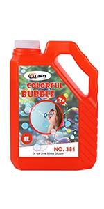 Metal Portable Multifunctional Bubble Making Machine, Professional Automatic Bubble Maker with High Output for Outdoor/Indoor Use, Wireless Remote Control (Black)