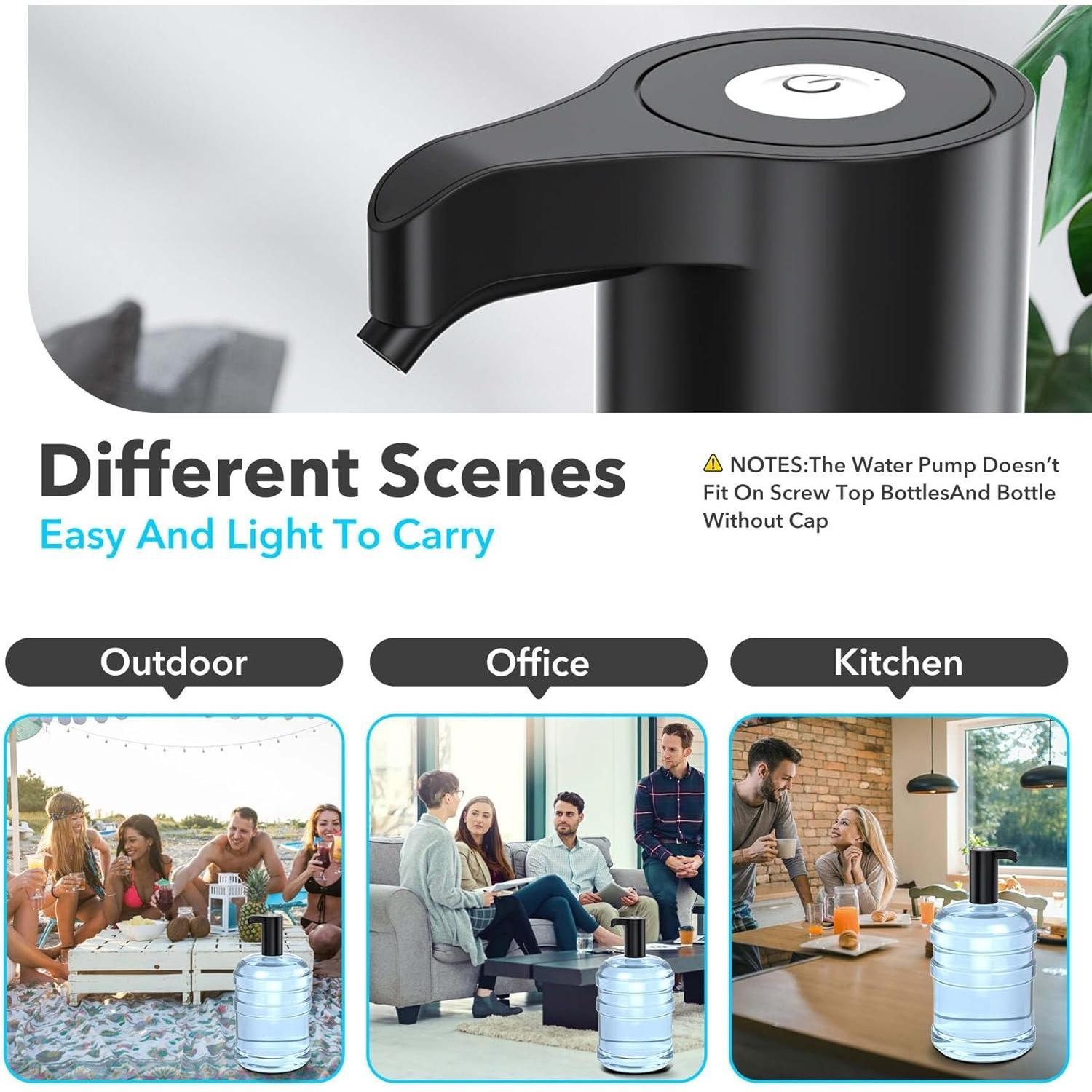 5 Gallon Automatic Drinking Portable Water Dispenser,Universal Electric Water Bottle Pump,USB Rechargeable Water Dispenser Water Pump with 2 , Portable Water Dispenser for Home Camping 5 Gallon Automatic Drinking Portable Water Dispenser,Universal Electric Water Bottle Pump,USB Rechargeable Water Dispenser Water Pump with 2 , Portable Water Dispenser for Home Camping