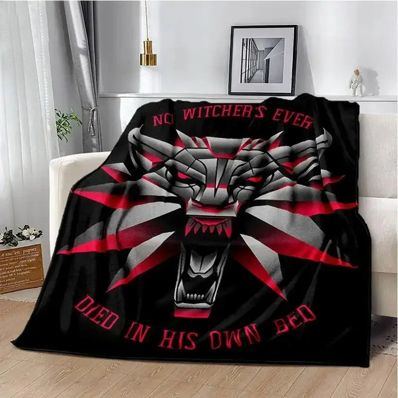 The Witcher Game Flannel Throw Blanket - 80 x 60 inches, Wrinkle Resistant, All Seasons Warm Soft Cozy, for Bedroom Sofa Couch, Home & Travel, Fantasy Fan Watch Party Gift