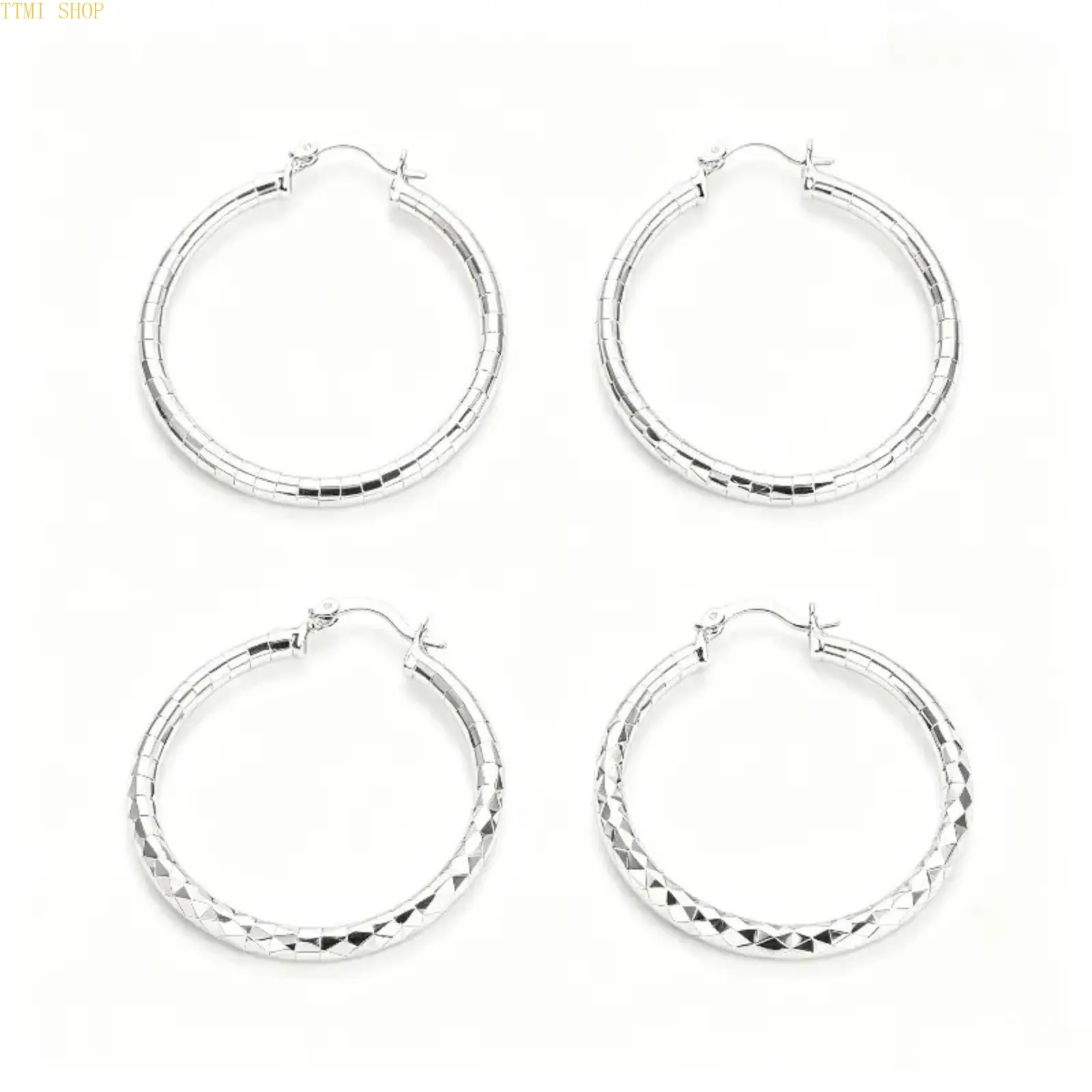 1/2 Pairs 925 Silver Large Circle Hoop Earrings for Women, Hypoallergenic Elegant Silver Jewelry, Daily Vacation Wear Accessory, Perfect Valentine’s Day Gift
