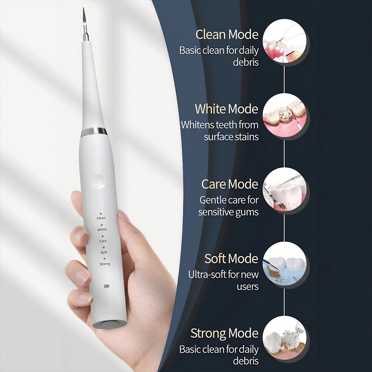 2in1 Multifunctional Plaque/Tartar Remover Electric Toothbrush, Cleaning Kits for Teeth, Calculus Remover Tartar Cleaning With Replaceable Toothbrush Heads, Waterproof Teeth Brush Kit At Home And Travel