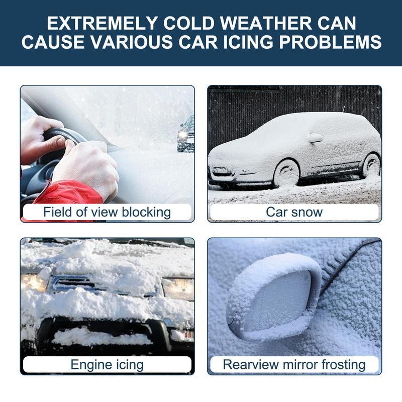 Electromagnetic Car Snow & Ice Remover Antifreeze Instrument Automatic Winter Windshield Defroster for Outdoor Parking Effortless Defrosting Winter Essential