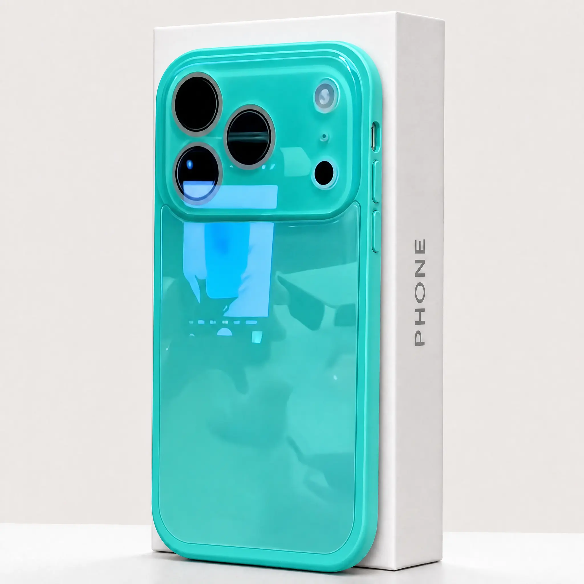 Macaron Crystal Glass Phone Case for iPhone 17/16/15/14/13/12/11 Pro Max - Multi-Model 1-Piece Cover with Full Cover Lens Shield, Minimalist Premium Protective Case for 17 Pro
