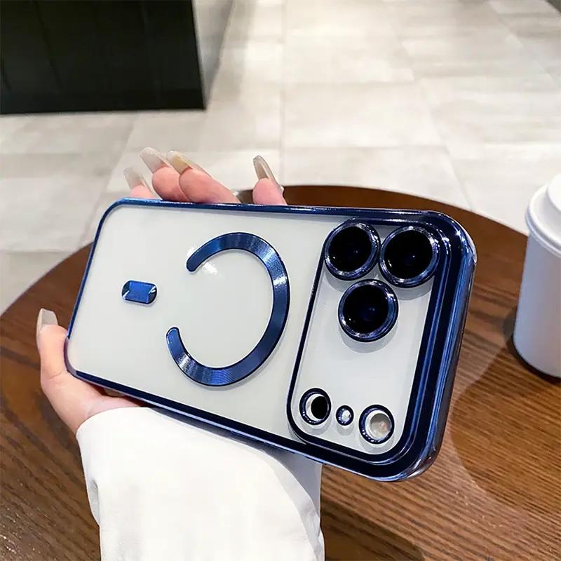 OREKROY Clear Case for iPhone 17 Pro Max 17 Air 17 Pro 17, 16 15 Pro Max,Compatible with MagSafe,with Camera Lens Protector,Slim Magnetic Soft TPU Phone Cover OREKROY Clear Case for iPhone 17 Pro Max 17 Air 17 Pro 17, 16 15 Pro Max,Compatible with MagSafe,with Camera Lens Protector,Slim Magnetic Soft TPU Phone Cover