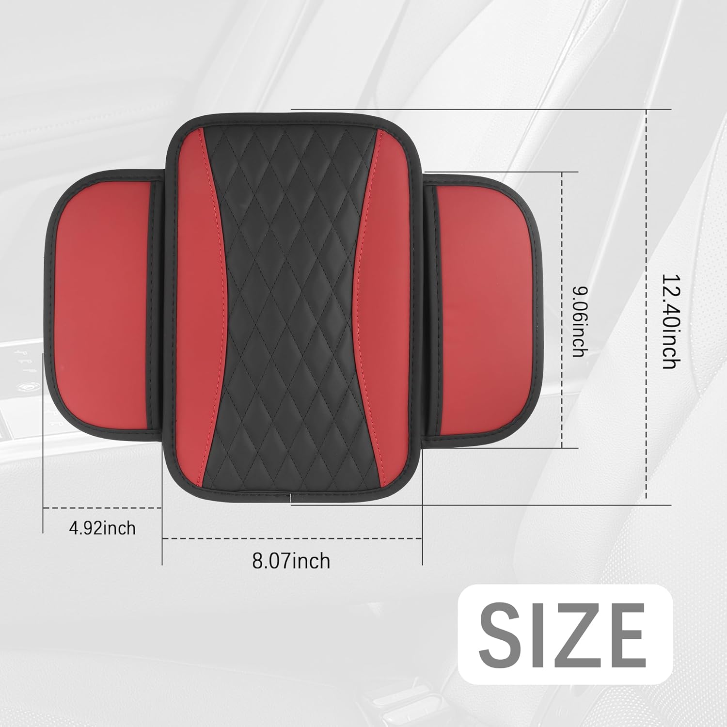 Patchwork Leather Center Console Covers for ,Upgraded Arm Rest Cover for with Side Storage Pocket for Seat Organizer,Middle Console Cover Stylish Decoration (Blue) Patchwork Leather Center Console Covers for ,Upgraded Arm Rest Cover for with Side Storage Pocket for Seat Organizer,Middle Console Cover Stylish Decoration (Blue)