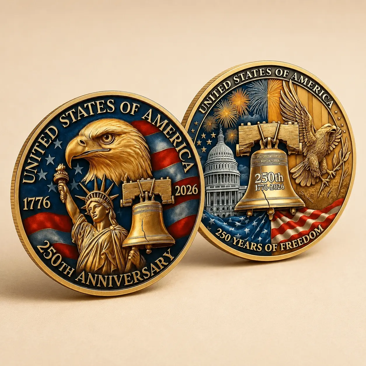 EastJia Patriotic Liberty Eagle Motif Military Challenge Coin - Adult Collector Item, Commemorative Collectible Gift for Veterans (Festive & Party Supplies, Home Supplies)