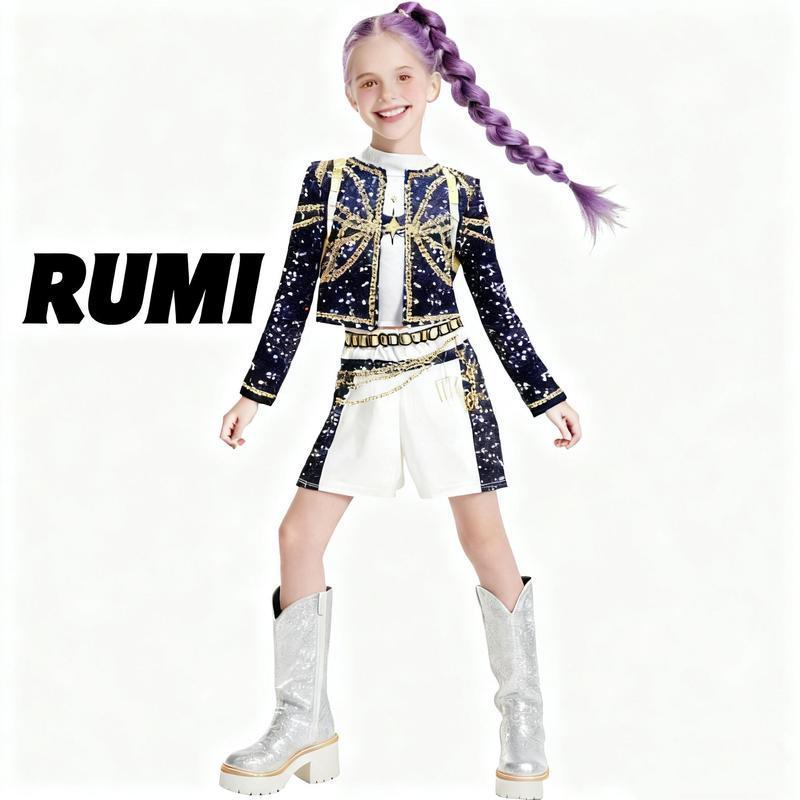 【TikTokShop BlackFriday】2026 KPOP Demon Hunter Rumi Mira Zoey Outfit with Singer Costume Set