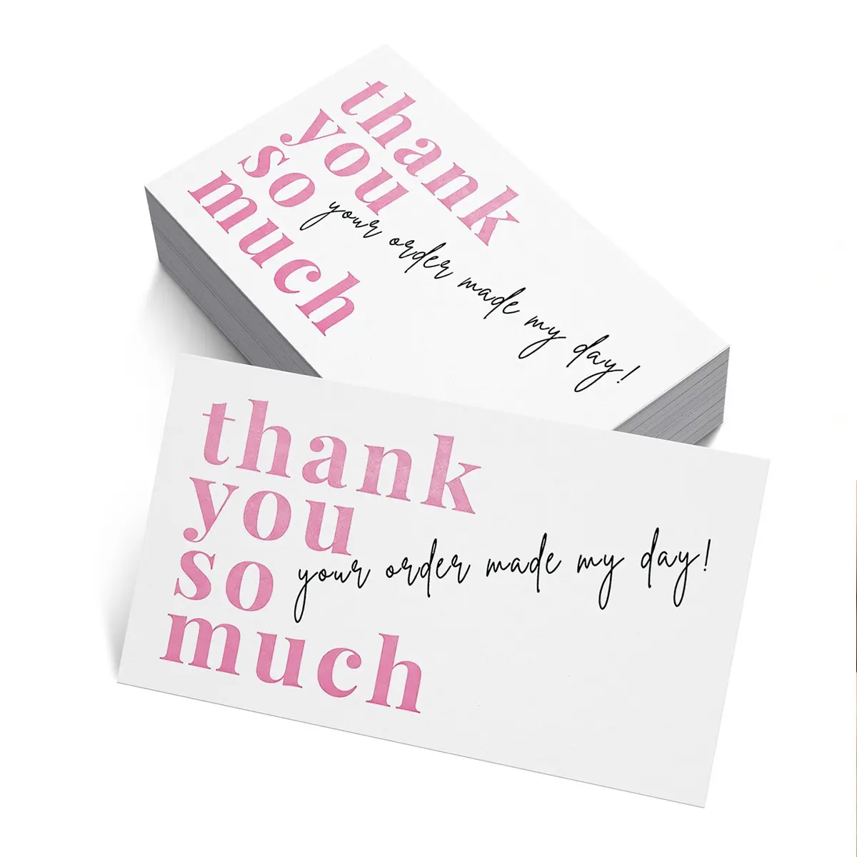 50/100 Thank You Cards, Cute Minimalist Style, Small Business Greeting Cards, Customer Appreciation Notes, Pack Included