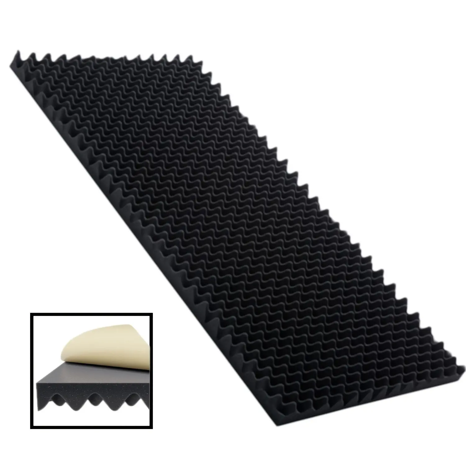 1 Pcs Large Self-Adhesive Acoustic Foam Panels 100503cm Black Dense Porous Sound Absorbing Foam, Efficient Mid & High Frequency Noise Reduction, for Studio, Office, Home Wall Ceiling Door, Recording Room, Game Room Acoustic Decoration
