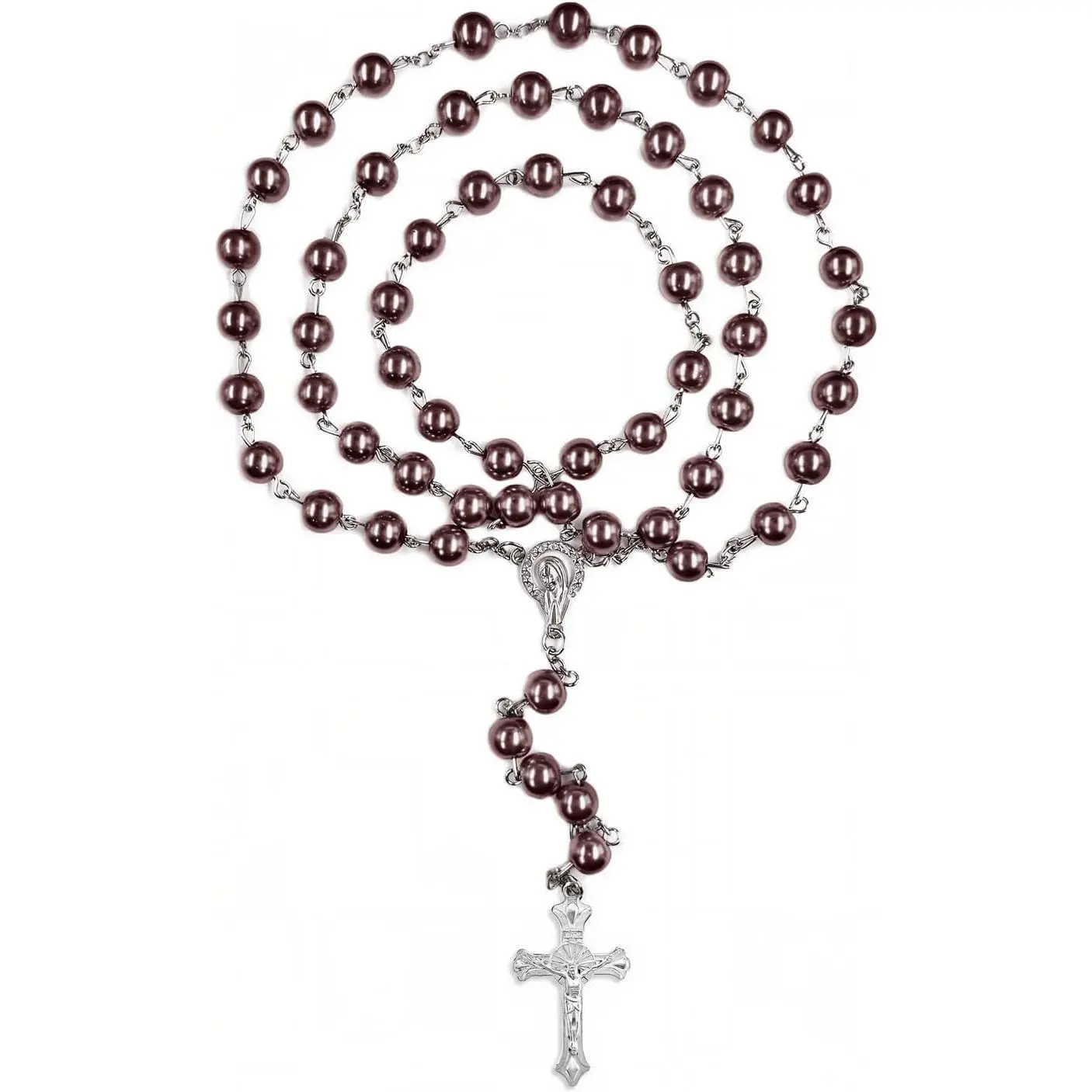 First Communion Rosarys for Girls and Boys, RosaryBeads Catholic for Men, Women, Rosary Necklace as Gifts for Mother, Grandmother, Elders