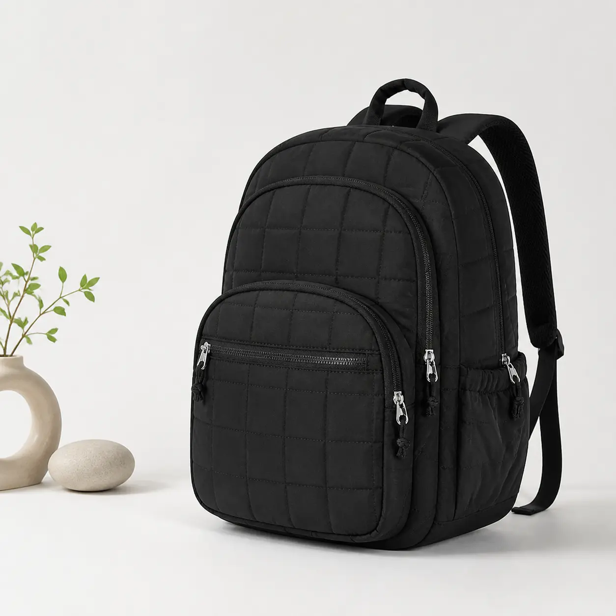 Unisex Waterproof Travel Backpack - 20-35L, Fits 13-Inch Laptop, Lightweight Polyester, Solid Stitch Detail Backpacks, Air Cushion Straps, Casual Commute Essential