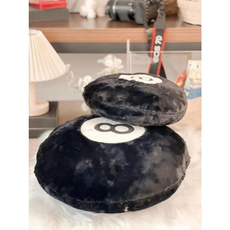 43cm/16.93inch Black 8 Ball Billiard Plush Pillow Soft Cushion For Home Sofa Bed Decor, Ideal Holiday Birthday Gift  diamond painting   jasmine crochet  loc sprinkles  silly bandz solid wood dowel