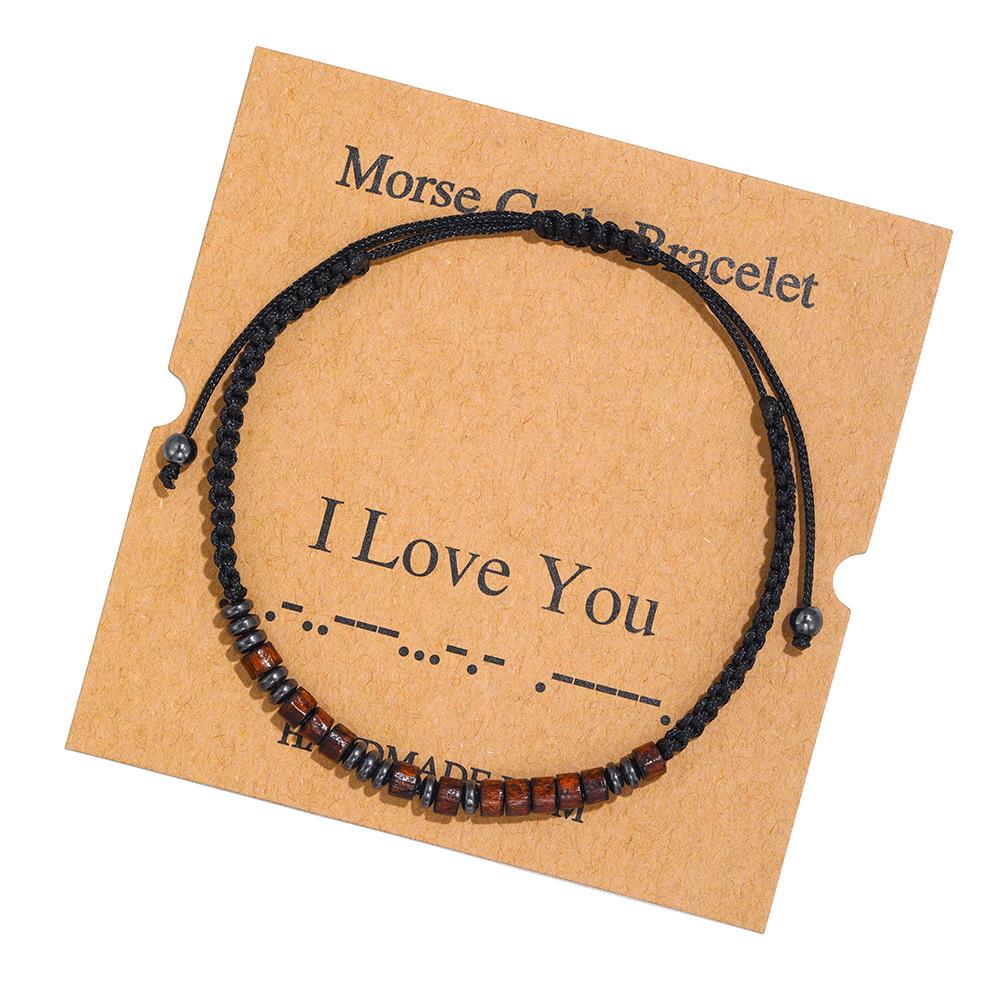 Braided Bracelet Morse Code Alphabet Number Couple Bracelet Morse Code Bracelet Creative Gift