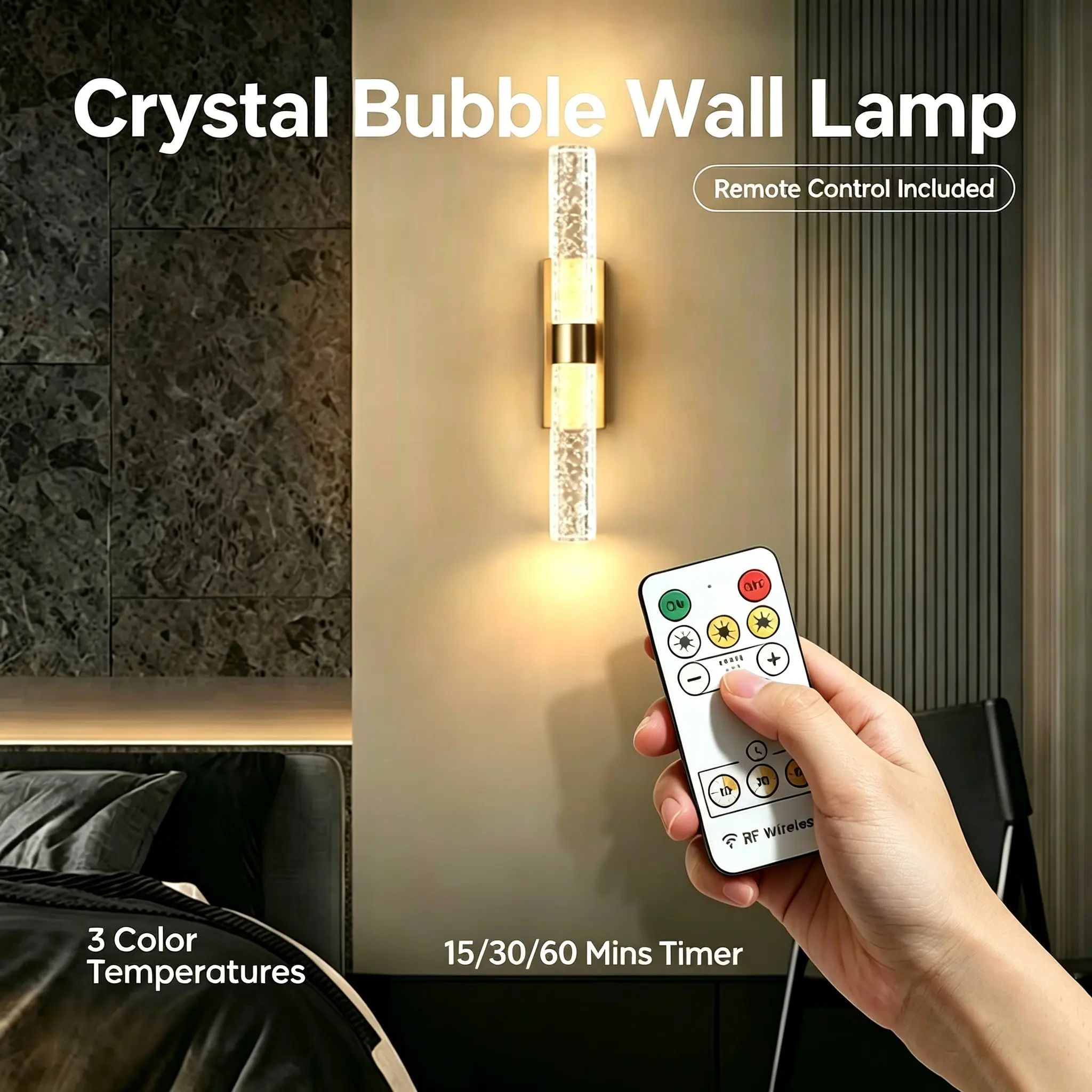 Rechargeable Battery-Powered Wall Light, LED Wall Lamp, 4000mah Capacity, Dual-Sided Design, Remote Control & Dimmer Switch, Ideal for Bedroom/living Room