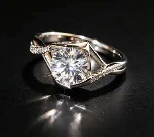 #114 1ct size6 Moissanite Ring