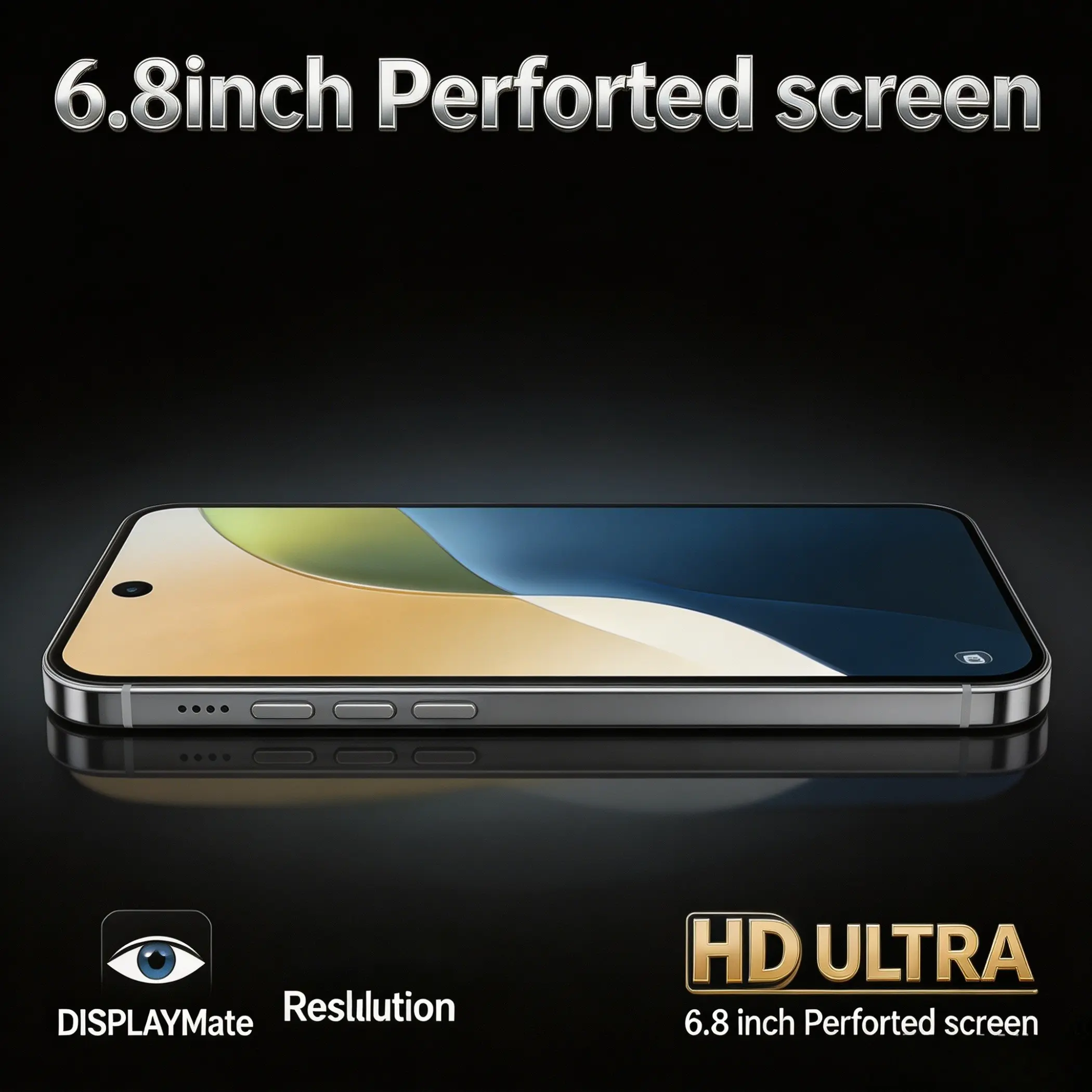 Fashionable Slim Smart Phone, Android Mobile Smartphone, 6.8 Inch Large Screen, 4g Full Network Dual Sim, 4+64GB Memory, Android 12 System, Backup Phone