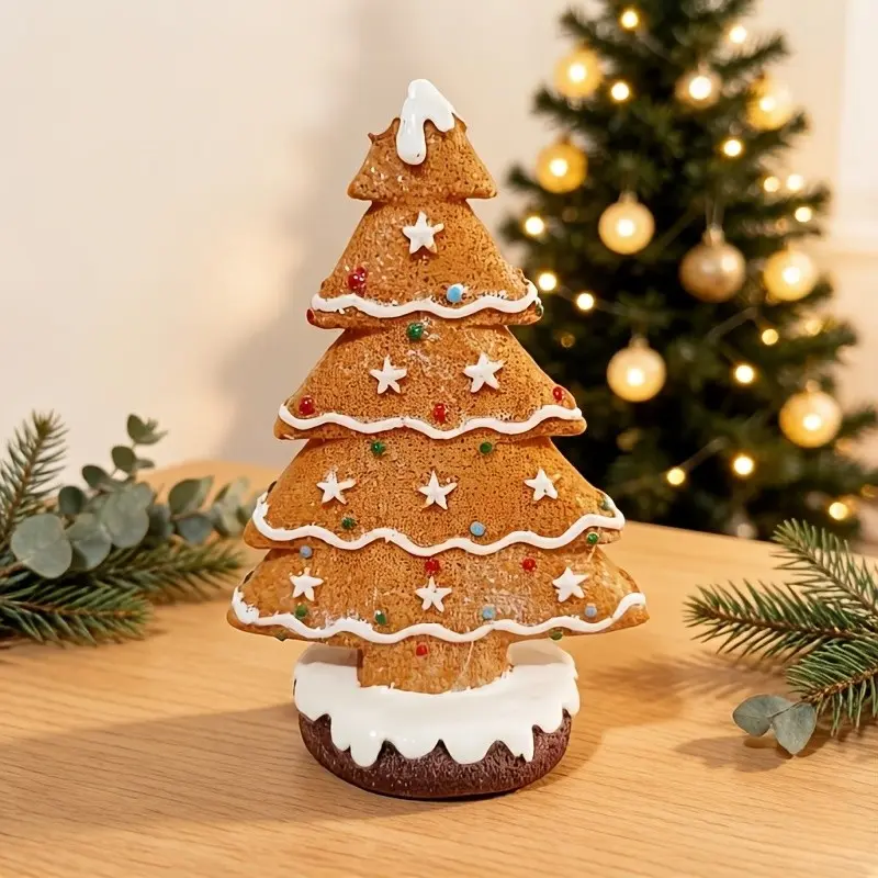 Christmas Resin Gingerbread Ornament, Festive Holiday Decor, Indoor Outdoor Decoration, Perfect Gift for Home Office Party