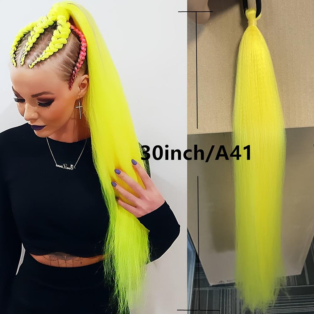 Women's Colorful Braided Ponytail Wig with Elastic Band - Straight Synthetic Hair Easy to Style, Cosplay, Photography - Suitable for All Races, Cosplay Wig, Vibrant Wig, Secure Elastic Band, Photography Wig, Fashion Enthusiasts