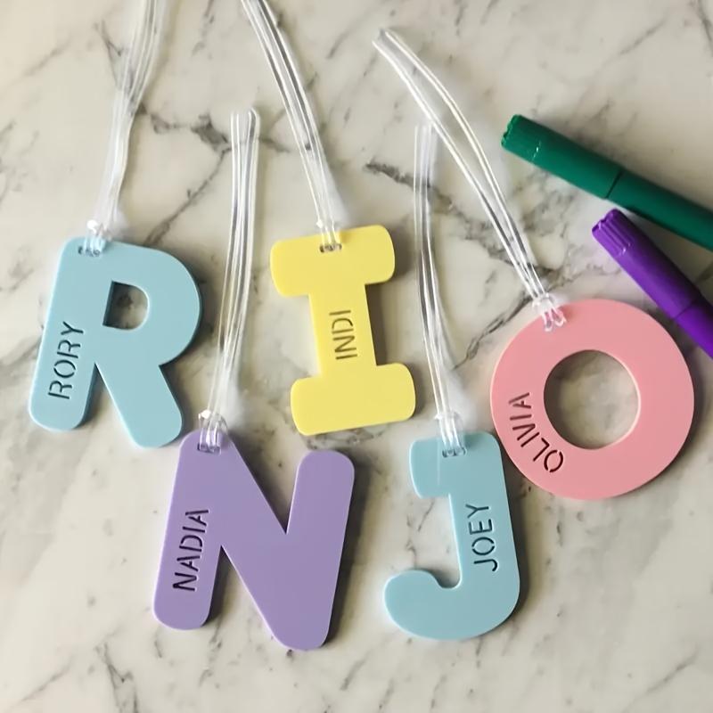 Customized Acrylic Letter Keychain - Personalized Initial Tag with Lobster Clasp, a Stylish Accessory for Women'S Bags And Cups, Perfect for Thanksgiving Gifts