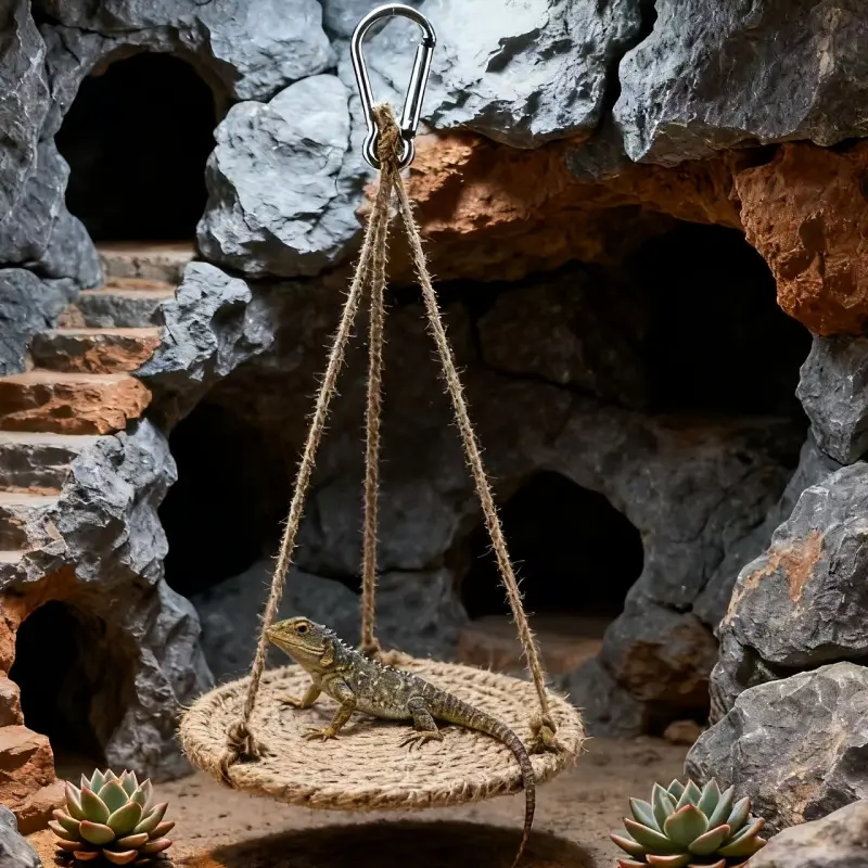 1pc pet climbing platform is suitable for palace lizard/mane lizard/spider reptile climbing and landscaping, with good air permeability, and can be integrated into various landscaping tank environments to provide a sense of security for pet climbing.