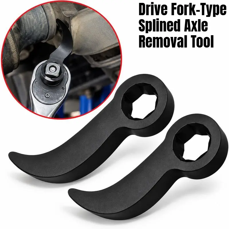 1/2 Inch Drive Fork-Type Splined Axle Removal Tool, 8-Hole Spline Axle Puller, Automotive Axle Installation & Removal Hand Tool