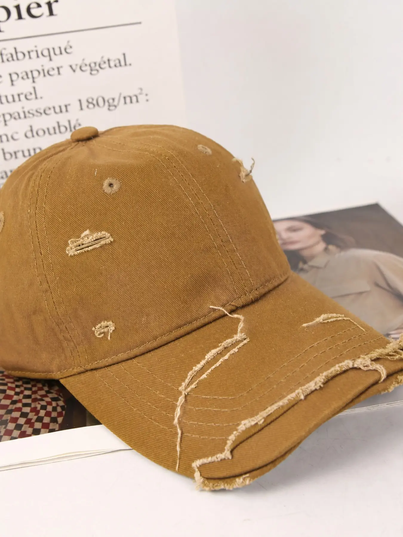Multicolor Baseball Cap with Hole Design, Soft Top, Casual Style, Dopamine Color Series, Trendy Accessory for Everyday Wear