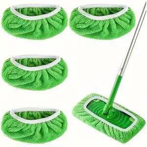 4-pack, mop replacement pad, flat floor mop, washable and durable mop, dusting head, suitable for both dry and wet cleaning, easy to clean, cleaning supplies, school supplies (excluding mop)