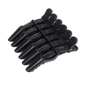 6 PCS Hair Clips for Women – Wide Teeth & Double-Hinged Design – Styling Sectioning Clips of Professional Hair Salon (Black)