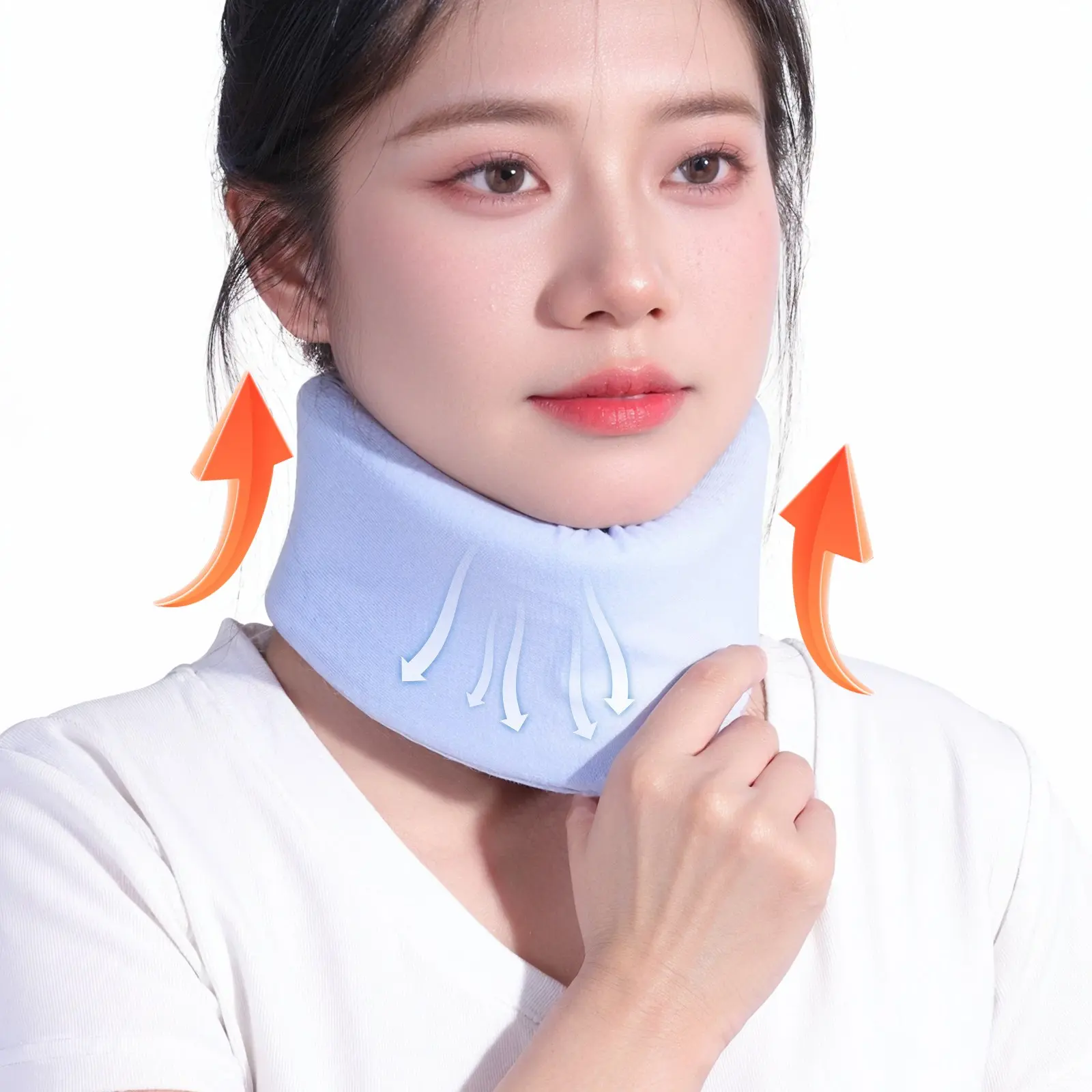 Soft Foam Cervical Collar Neck Support Brace, Adjustable Hook & Loop Stabilizer, Breathable Spine Wrap for Work, Drive, Travel, Sleep, 3 Sizes