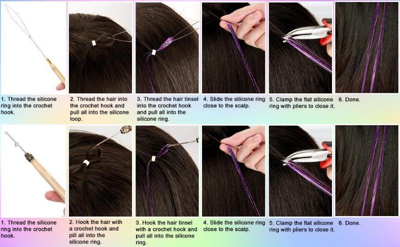 Colorful Heat-Resistant Hair Tinsel Kit with Tools 48 Inches 14-Color Glitter Tinsel Extensions 3500 Strands for Women Girls Kids Festival Dazzle Hair Party Accessories Black Friday Deals