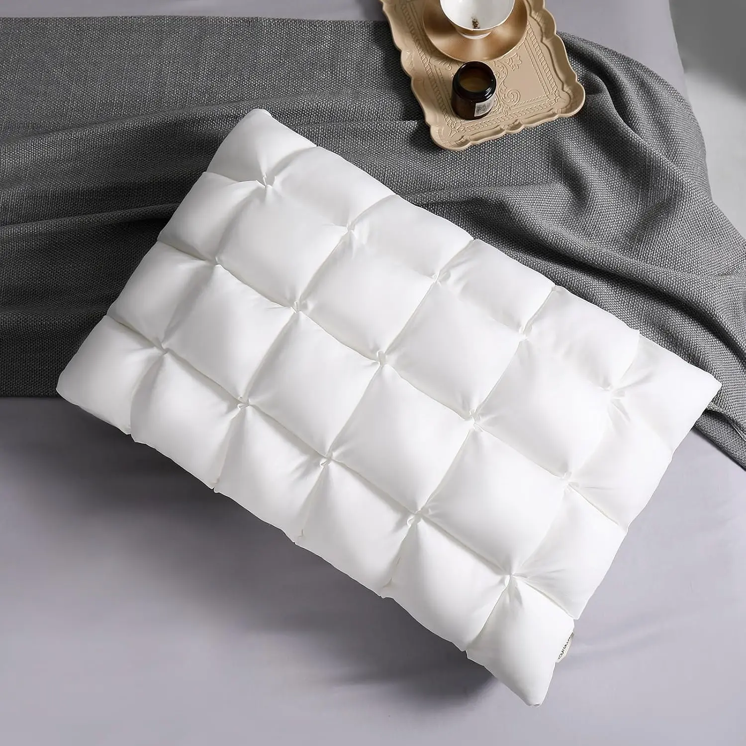 Soft Pillows Queen Size for Sleeping, Bed Pillows, Down Alternative Pillow, Luxury Hotel Gel Pillows for Side Sleeping (White)